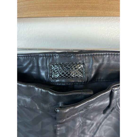 MOTHER Black Rough Around Edges Black The Looker‎ Leather Skinny Jeans Size 27 - Picture 6 of 8